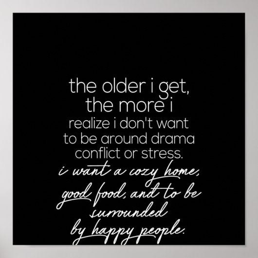 年を取れば取るほど気がつく ポスター (正面)