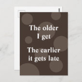 年を取れば取るほど遅くなる ポストカード (正面/裏面)