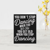 年を取ストップると踊りは無おもしろいい カード (黄色い花)