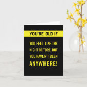 年を取感じる:好きだが前の夜 カード (黄色い花)