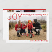 年を振り返る写真コラージュ シーズンカード (正面/裏面)