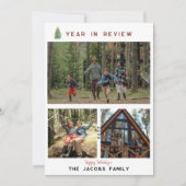 年を振り返る写真コラージュ フラット ホリデー カード (正面)