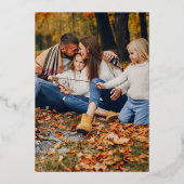 年を振り返る手紙 | 家族のクリスマスチラシ 箔シーズンカード (裏面)