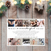 年を振り返る素敵な写真コラージュ シーズンカード
