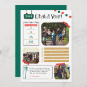 年を振り返る ホリデーカード (正面/裏面)