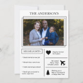 年を振り返る | ホワイトクリスマスインフォグラフィック シーズンカード (正面)