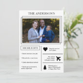 年を振り返る | ホワイトクリスマスインフォグラフィック シーズンカード (スタンド正面)