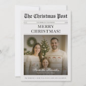 年を振り返る | ヴィンテージ新聞クリスマス シーズンカード (正面)