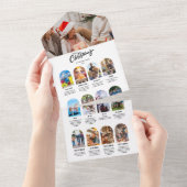 年を振り返る 13年間の写真コラージュ オーダーメイドの挨 オールインワン招待状 (貼ってはがせる)