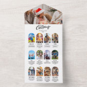 年を振り返る 13年間の写真コラージュ オーダーメイドの挨 オールインワン招待状 (内側)