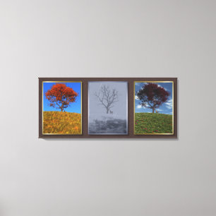 年を素早く飛ぶTriptych Canvas Print キャンバスプリント