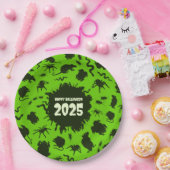 年を追加するハッピーハローウィン濃い不気味なクローリー ペーパープレート (パーティー)