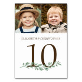 年を通して写真のテー結婚ブル番号記号 テーブルナンバー (裏面)