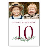 年を通して写真のテー結婚ブル番号記号 テーブルナンバー (裏面)