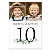 年を通して写真のテー結婚ブル番号記号 テーブルナンバー (裏面)