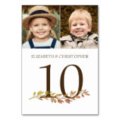 年を通して写真のテー結婚ブル番号記号 テーブルナンバー (裏面)