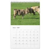 年を通して牛かわいらしだ! カレンダー (3月 2027)