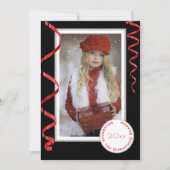 年エレガント付き独身のフォトクリスマスカード シーズンカード (正面)