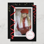 年エレガント付き独身のフォトクリスマスカード シーズンカード (正面/裏面)