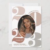 年エレガント写真卒業パーティー 招待状 (正面)