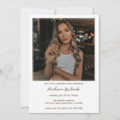 年エレガント写真卒業パーティー 招待状 (裏面)