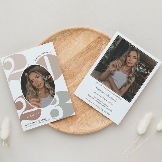 年エレガント写真卒業パーティー 招待状