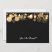 年エレガント明けパーティー冬金ゴールド 招待状 (裏面)