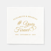 年エレガント間ハートが永遠に スタンダードカクテルナプキン (正面)