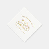 年エレガント間ハートが永遠に スタンダードカクテルナプキン (角)