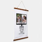 年カスタムのテレビのファーターおもしろいパパ2の写真 吊り下げ型タペストリー (傾斜あり)