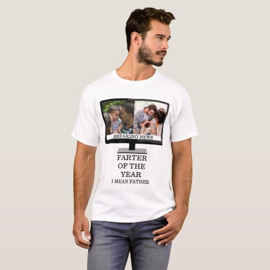 年カスタムのテレビのファーターおもしろいパパ2の写真 Tシャツ (正面フル)