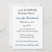 年カスタムの誕生日パーティーの招待 招待状 (裏面)