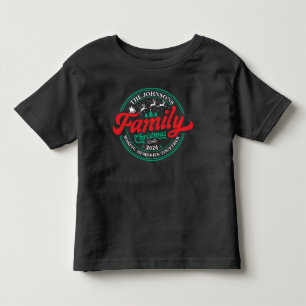 年カスタム名の一致するクリスマスグループの家族 トドラーTシャツ