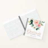 年カスタム名の付いたフローラ感謝ジャーナル ノートブック (内部)