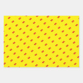 年カスタム数カラフル子供の誕生日パーティー ラッピングペーパーシート (正面3)