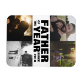 年カスタム父の日の父のコラージュ マグネット (横)