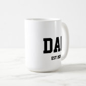 年カスタム父の日パパ設立パパ贈り物 コーヒーマグカップ (正面右)