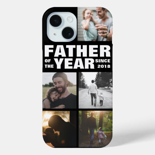 年カスタム父の父の写真コラージュの日 Case-Mate iPhoneケース (裏面)