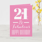 年カスタム齢と素晴らしい | パステルピンクホワイト カード (黄色い花)