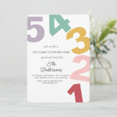 年カラフル末年始パーティー 招待状 (スタンド正面)