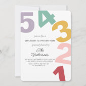 年カラフル末年始パーティー 招待状 (正面)