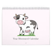 年カレン図解入りの、写真付きのダー カレンダー (カバー)