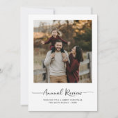 年シンプル次レビュー家族モダン写真クリスマス シーズンカード (正面)