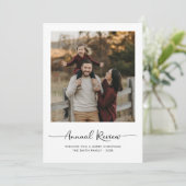 年シンプル次レビュー家族モダン写真クリスマス シーズンカード (スタンド正面)