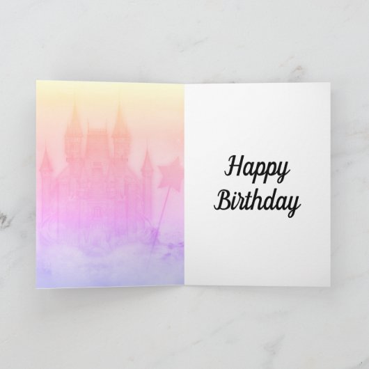 年スタイリッシュパーソナライズされた齢・氏名の誕生日カード シーズンカード (内部)