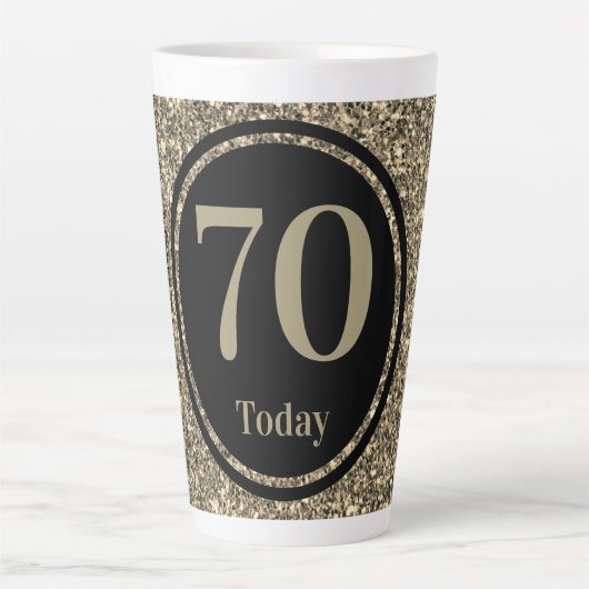 年スタイリッシュ別の特別な誕生日マグギフト70th カフェラテマグ (正面)
