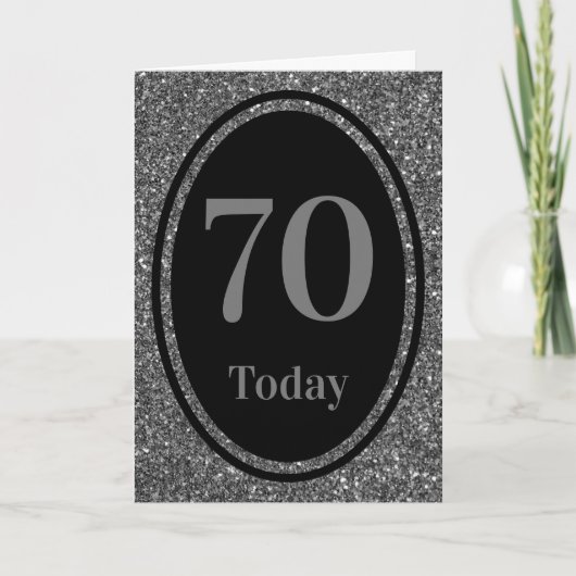 年スタイリッシュ別誕生日カード70日 カード (正面)
