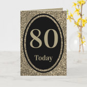 年スタイリッシュ別誕生日カード80日 カード (黄色い花)