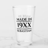 年パーソナライズされた内の名前 タンブラーグラス (正面)