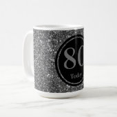 年パーソナライズされた別の誕生日マグ80日 コーヒーマグカップ (正面左)